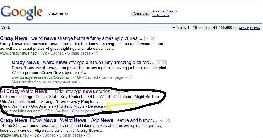 New Google Site Links Image